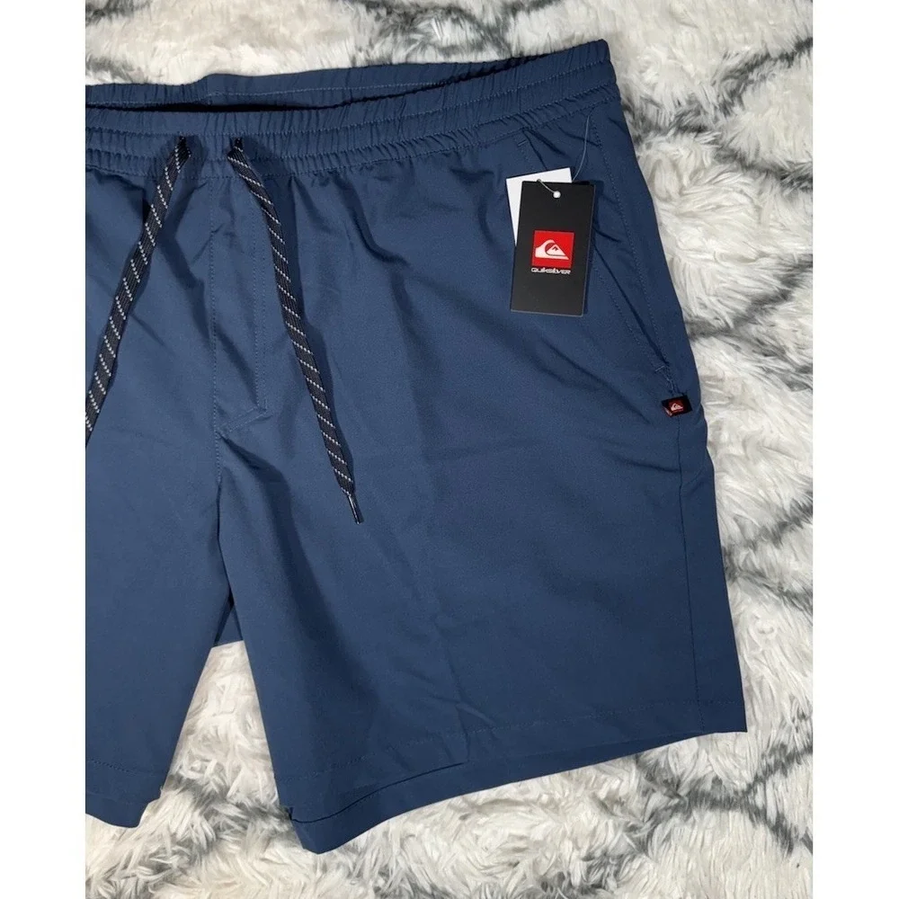 QUIKSILVER Swim Trunks Board Shorts Navy Blue Men's Sz 2XL *NEW* $50